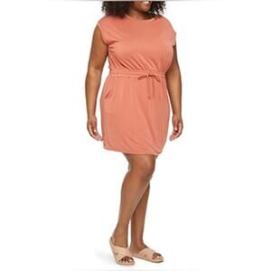 Butter Soft Casual Cinched Waist Copper Orange Dress Women’s XL | Activewear